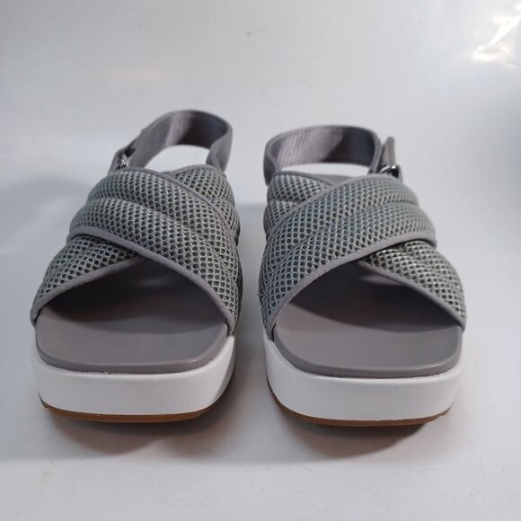 Ugg Nella Slingback Sandals Gray Mesh Strappy Criss Cross Wedge Womens 8 - Picture 4 of 16